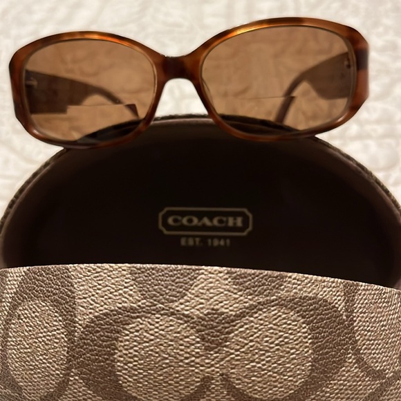 Coach official tortoise shell prescription sunglasses with bifocals in case - Picture 5 of 8